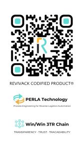 Revivack Codified Product - Blockchain for Traceability, Trust & Transparency (3TR Chains)