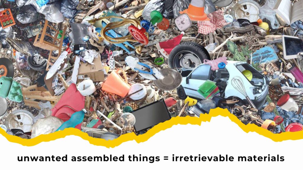 Amount of plastic garbage for advantages of a circular product
